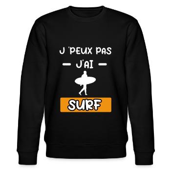 je peux pas j'ai surf surfeur cadeau surf - Sweat bio CHANGER Stanley/Stella Unisexe - noir - Devant - Nik (191cm) & Marisol (170cm)