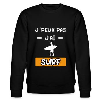 je peux pas j'ai surf cadeau surf - Sweat bio CHANGER Stanley/Stella Unisexe - noir - Devant - Nik (191cm) & Marisol (170cm)