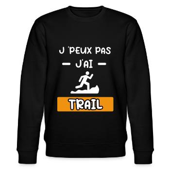je peux pas j'ai trail cadeau trail - Sweat bio CHANGER Stanley/Stella Unisexe - noir - Devant - Nik (191cm) & Marisol (170cm)