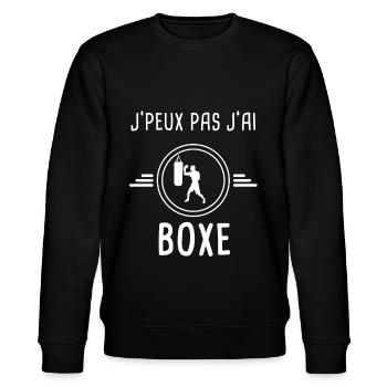 boxe je peux pas j'ai boxe boxeur - Sweat bio CHANGER Stanley/Stella Unisexe - noir - Devant - Nik (191cm) & Marisol (170cm)