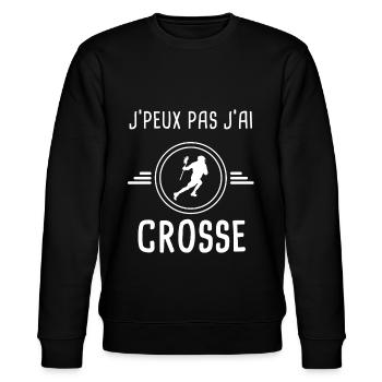 crosse je peux pas j'ai crosse hockeyeur - Sweat bio CHANGER Stanley/Stella Unisexe - noir - Devant - Nik (191cm) & Marisol (170cm)