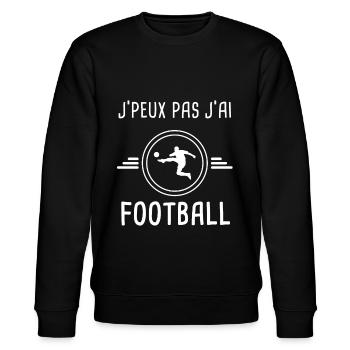 football je peux pas j'ai football sport - Sweat bio CHANGER Stanley/Stella Unisexe - noir - Devant - Nik (191cm) & Marisol (170cm)