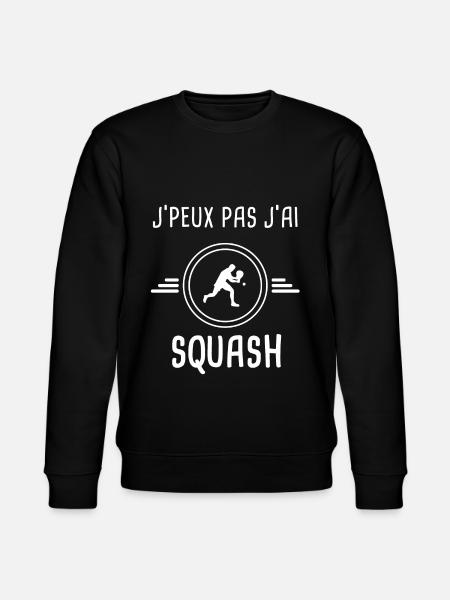 squash je peux pas j'ai squash badiste - Sweat bio CHANGER Stanley/Stella Unisexe - noir
