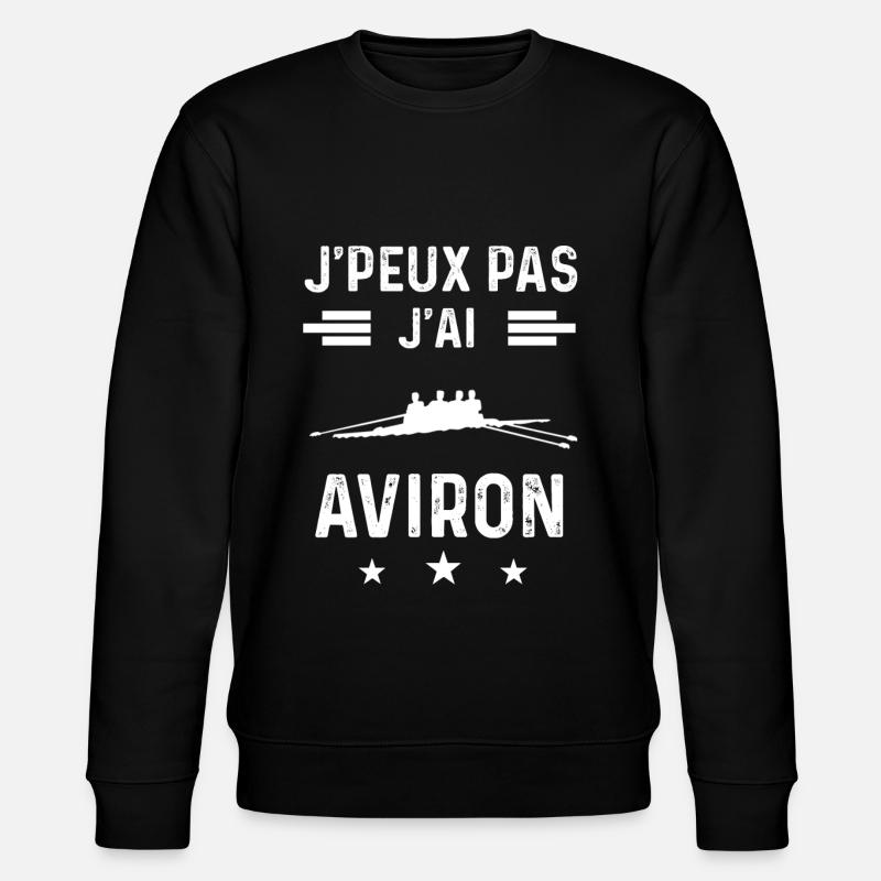 avironneur je peux pas j'ai aviron canoe - Sweat bio CHANGER Stanley/Stella Unisexe - noir