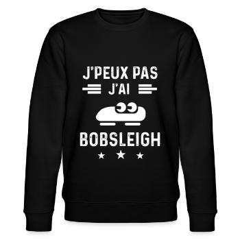 bobsleigher je peux pas j'ai bobsleigh - Sweat bio CHANGER Stanley/Stella Unisexe - noir - Devant - Nik (191cm) & Marisol (170cm)