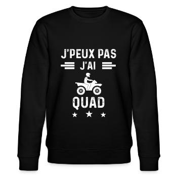 conducteur je peux pas j'ai quad - Sweat bio CHANGER Stanley/Stella Unisexe - noir - Devant - Nik (191cm) & Marisol (170cm)