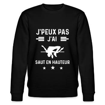 athlète je peux pas j'ai saut en hauteur - Sweat bio CHANGER Stanley/Stella Unisexe - noir - Devant - Nik (191cm) & Marisol (170cm)