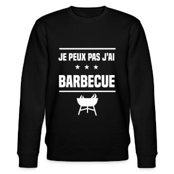 je peux pas j'ai barbecue grill humour bbq - Sweat bio CHANGER Stanley/Stella Unisexe - noir - Devant - Nik (191cm) & Marisol (170cm)