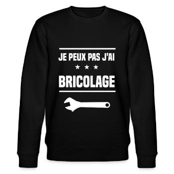 je peux pas j'ai bricolage clé molette bricoleur - Sweat bio CHANGER Stanley/Stella Unisexe - noir - Devant - Nik (191cm) & Marisol (170cm)