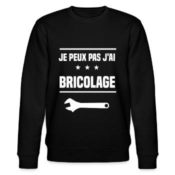 je peux pas j'ai bricolage réparer bricoleur - Sweat bio CHANGER Stanley/Stella Unisexe - noir - Devant - Nik (191cm) & Marisol (170cm)