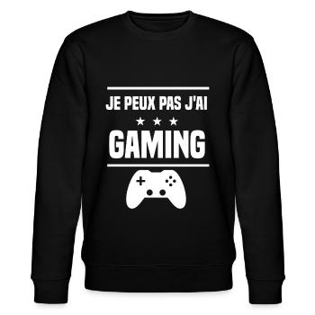 je peux pas j'ai gaming humour gameur - Sweat bio CHANGER Stanley/Stella Unisexe - noir - Devant - Nik (191cm) & Marisol (170cm)