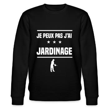 je peux pas j'ai jardinage jardnier humour - Sweat bio CHANGER Stanley/Stella Unisexe - noir - Devant - Nik (191cm) & Marisol (170cm)