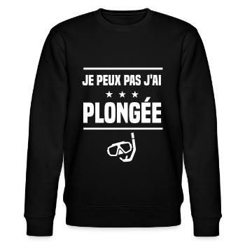 je peux pas j'ai plongée en tuba humour plongeur - Sweat bio CHANGER Stanley/Stella Unisexe - noir - Devant - Nik (191cm) & Marisol (170cm)
