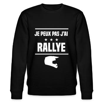 je peux pas j'ai rallye humour rallyeur - Sweat bio CHANGER Stanley/Stella Unisexe - noir - Devant - Nik (191cm) & Marisol (170cm)