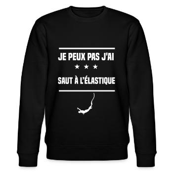 je peux pas j'ai saut à l'élastique humour saut - Sweat bio CHANGER Stanley/Stella Unisexe - noir - Devant - Nik (191cm) & Marisol (170cm)