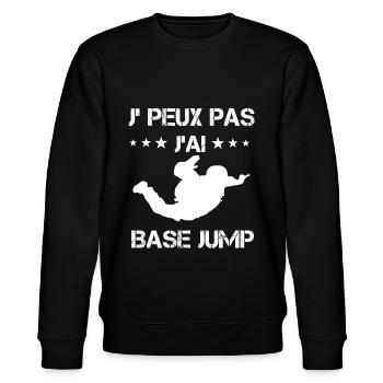 je peux pas j'ai base jump cadeau saut - Sweat bio CHANGER Stanley/Stella Unisexe - noir - Devant - Nik (191cm) & Marisol (170cm)