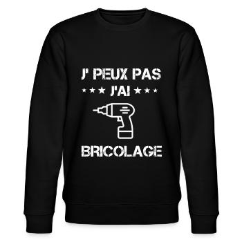 je peux pas j'ai bricolage perceuse cadeau - Sweat bio CHANGER Stanley/Stella Unisexe - noir - Devant - Nik (191cm) & Marisol (170cm)