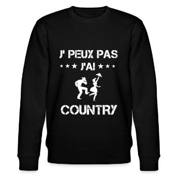 je peux pas j'ai country cadeau danseur - Sweat bio CHANGER Stanley/Stella Unisexe - noir - Devant - Nik (191cm) & Marisol (170cm)