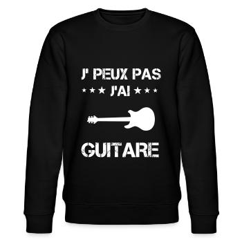 je peux pas j'ai guitare électrique cadeau - Sweat bio CHANGER Stanley/Stella Unisexe - noir - Devant - Nik (191cm) & Marisol (170cm)