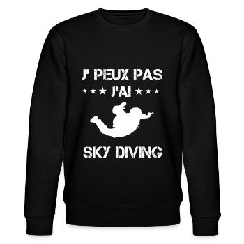 je peux pas j'ai sky diving cadeau parachutisme - Sweat bio CHANGER Stanley/Stella Unisexe - noir - Devant - Nik (191cm) & Marisol (170cm)