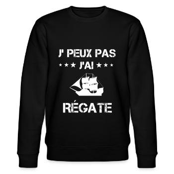 je peux pas j'ai régate cadeau bateau - Sweat bio CHANGER Stanley/Stella Unisexe - noir - Devant - Nik (191cm) & Marisol (170cm)
