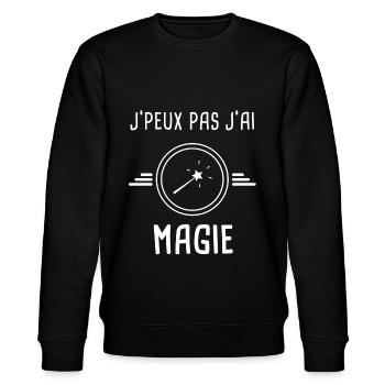 magie je peux pas j'ai magie magicien - Sweat bio CHANGER Stanley/Stella Unisexe - noir - Devant - Nik (191cm) & Marisol (170cm)