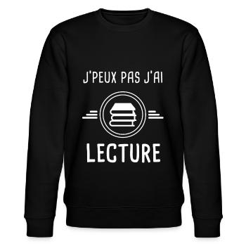 lecture je peux pas j'ai lecture lecteur - Sweat bio CHANGER Stanley/Stella Unisexe - noir - Devant - Nik (191cm) & Marisol (170cm)