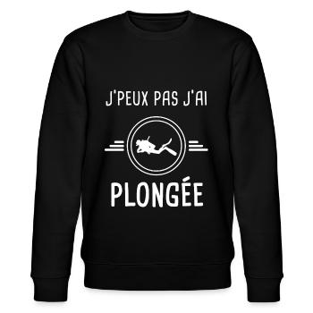 plongée je peux pas j'ai plongée plongeur - Sweat bio CHANGER Stanley/Stella Unisexe - noir - Devant - Nik (191cm) & Marisol (170cm)