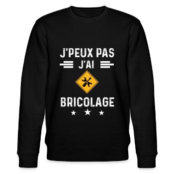 bricoleur je peux pas j'ai bricolage - Sweat bio CHANGER Stanley/Stella Unisexe - noir - Devant - Nik (191cm) & Marisol (170cm)