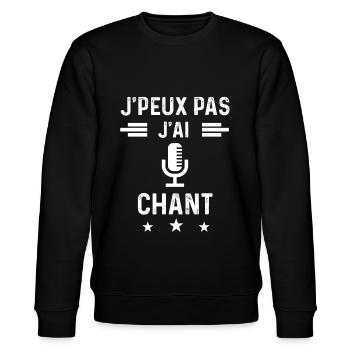 chanteur je peux pas j'ai chant MIC - Sweat bio CHANGER Stanley/Stella Unisexe - noir - Devant - Nik (191cm) & Marisol (170cm)
