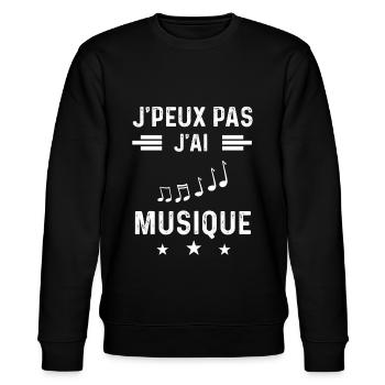 musicien je peux pas j'ai musique - Sweat bio CHANGER Stanley/Stella Unisexe - noir - Devant - Nik (191cm) & Marisol (170cm)