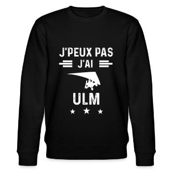 motorisé je peux pas j'ai ulm - Sweat bio CHANGER Stanley/Stella Unisexe - noir - Devant - Nik (191cm) & Marisol (170cm)