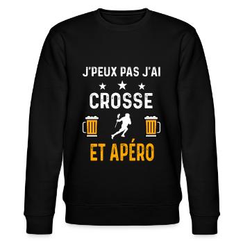je peux pas j'ai crosse et apéro crosse - Sweat bio CHANGER Stanley/Stella Unisexe - noir - Devant - Nik (191cm) & Marisol (170cm)