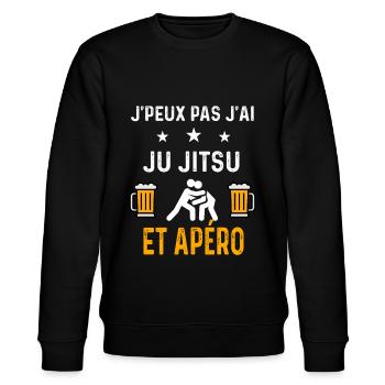 je peux pas j'ai ju jitsu et apéro ju jitsu - Sweat bio CHANGER Stanley/Stella Unisexe - noir - Devant - Nik (191cm) & Marisol (170cm)