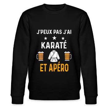 je peux pas j'ai karaté karategi et apéro karaté - Sweat bio CHANGER Stanley/Stella Unisexe - noir - Devant - Nik (191cm) & Marisol (170cm)