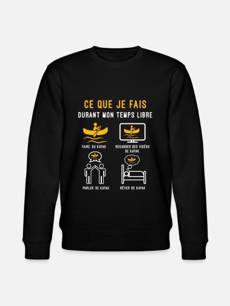 kayak temps libre cadeau kayakeur - Sweat bio CHANGER Stanley/Stella Unisexe - noir