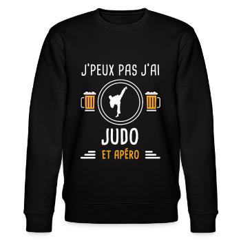 je peux pas j'ai judo apéro cadeau - Sweat bio CHANGER Stanley/Stella Unisexe - noir - Devant - Nik (191cm) & Marisol (170cm)