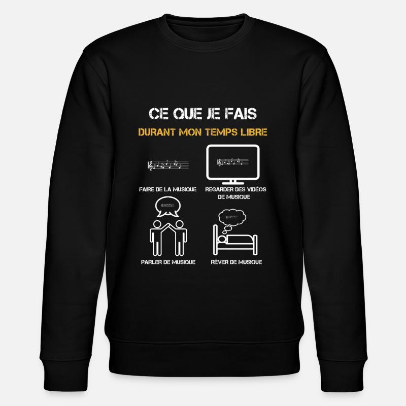 musique temps libre humour - Sweat bio CHANGER Stanley/Stella Unisexe - noir