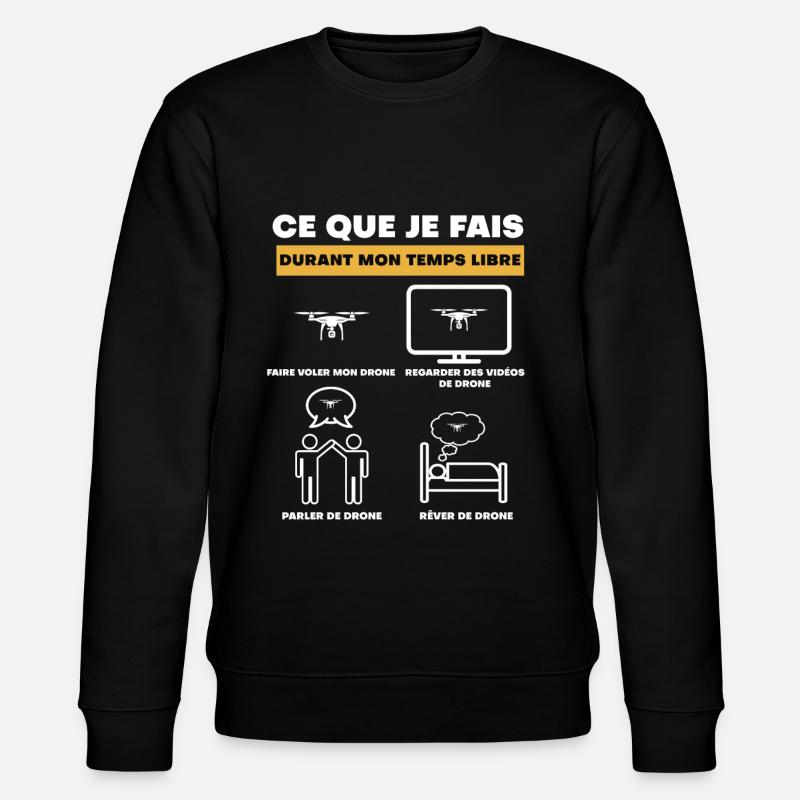 drone durant temps libre - Sweat bio CHANGER Stanley/Stella Unisexe - noir