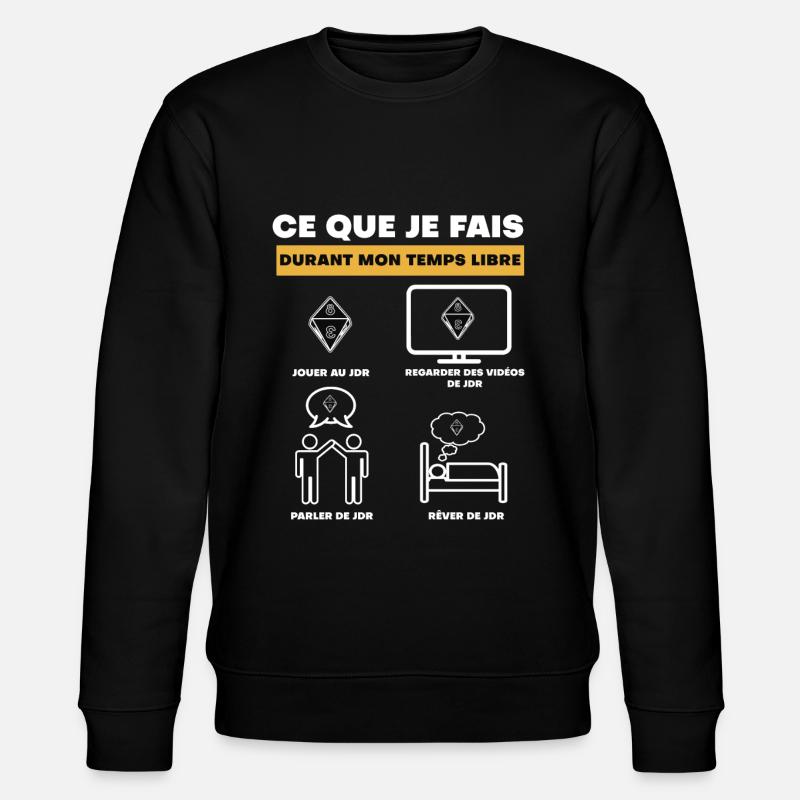 jdr durant temps libre - Sweat bio CHANGER Stanley/Stella Unisexe - noir