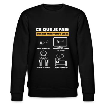 tricot durant temps libre - Sweat bio CHANGER Stanley/Stella Unisexe - noir - Devant - Nik (191cm) & Marisol (170cm)