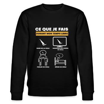 voile durant temps libre - Sweat bio CHANGER Stanley/Stella Unisexe - noir - Devant - Nik (191cm) & Marisol (170cm)