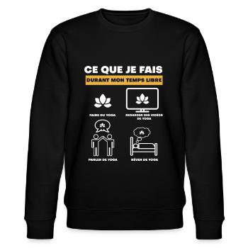yoga durant temps libre - Sweat bio CHANGER Stanley/Stella Unisexe - noir - Devant - Nik (191cm) & Marisol (170cm)