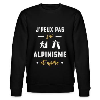 je peux pas j'ai alpinisme apéro humour - Sweat bio CHANGER Stanley/Stella Unisexe - noir - Devant - Nik (191cm) & Marisol (170cm)