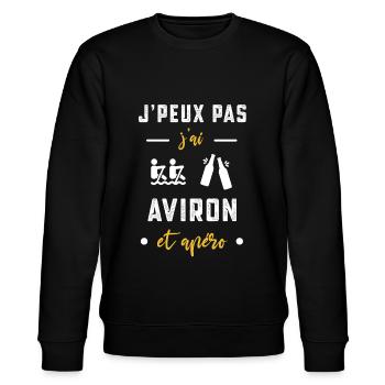 je peux pas j'ai aviron apéro humour - Sweat bio CHANGER Stanley/Stella Unisexe - noir - Devant - Nik (191cm) & Marisol (170cm)