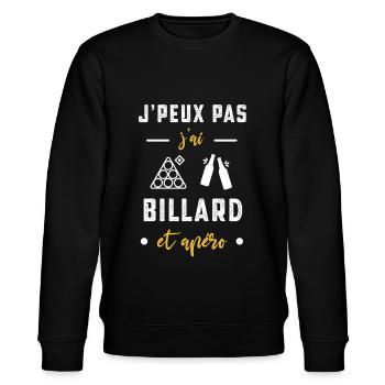 je peux pas j'ai billard boules apéro humour - Sweat bio CHANGER Stanley/Stella Unisexe - noir - Devant - Nik (191cm) & Marisol (170cm)