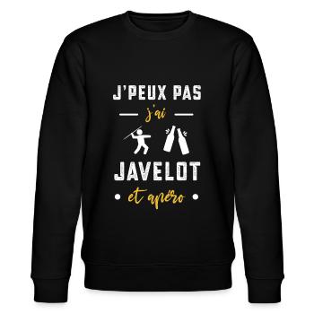 je peux pas j'ai javelot apéro humour - Sweat bio CHANGER Stanley/Stella Unisexe - noir - Devant - Nik (191cm) & Marisol (170cm)