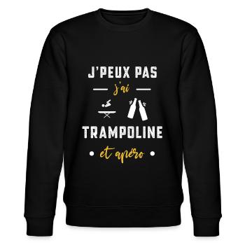je peux pas j'ai trampoline apéro humour - Sweat bio CHANGER Stanley/Stella Unisexe - noir - Devant - Nik (191cm) & Marisol (170cm)