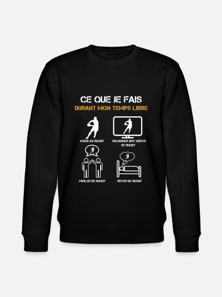 ce que je fais durant mon temps libre rugby - Sweat bio CHANGER Stanley/Stella Unisexe - noir