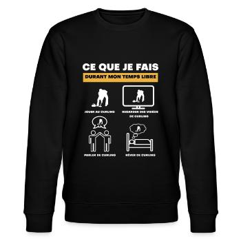durant temps libre curling - Sweat bio CHANGER Stanley/Stella Unisexe - noir - Devant - Nik (191cm) & Marisol (170cm)
